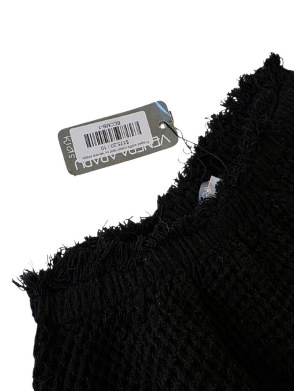 Venera Arapu Fringed Waffle Cotton Skirt - Picture 2 of 3